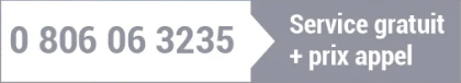 0 806 06 3235 (service gratuit + prix appel)